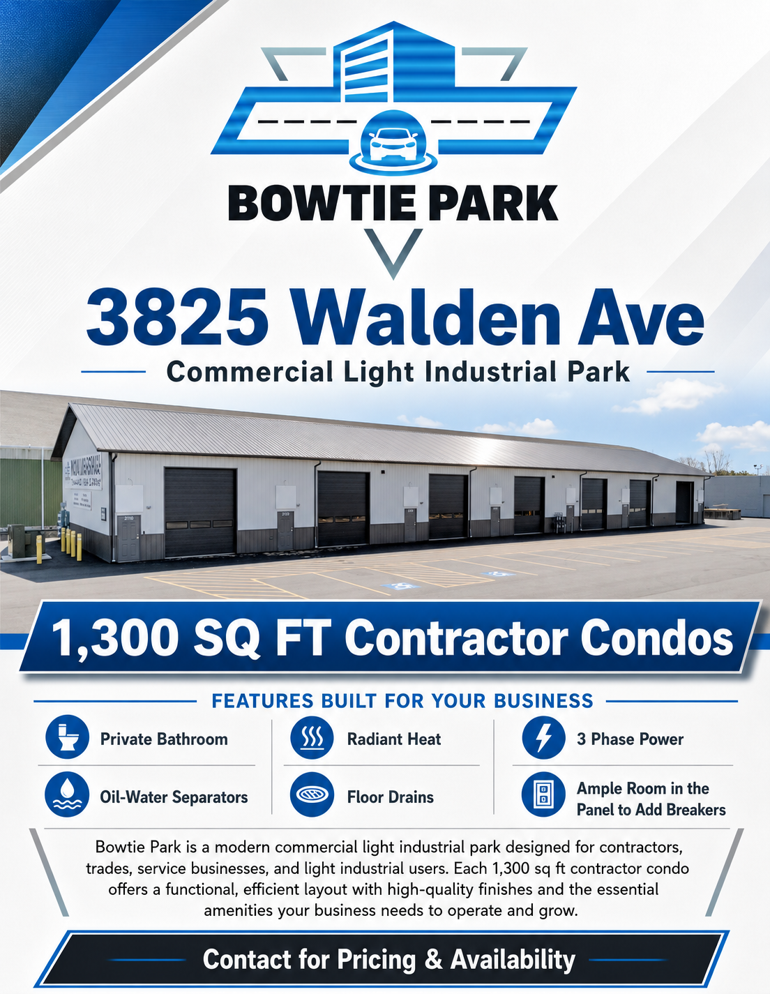 Bowtie Industrial Park marketing flyer